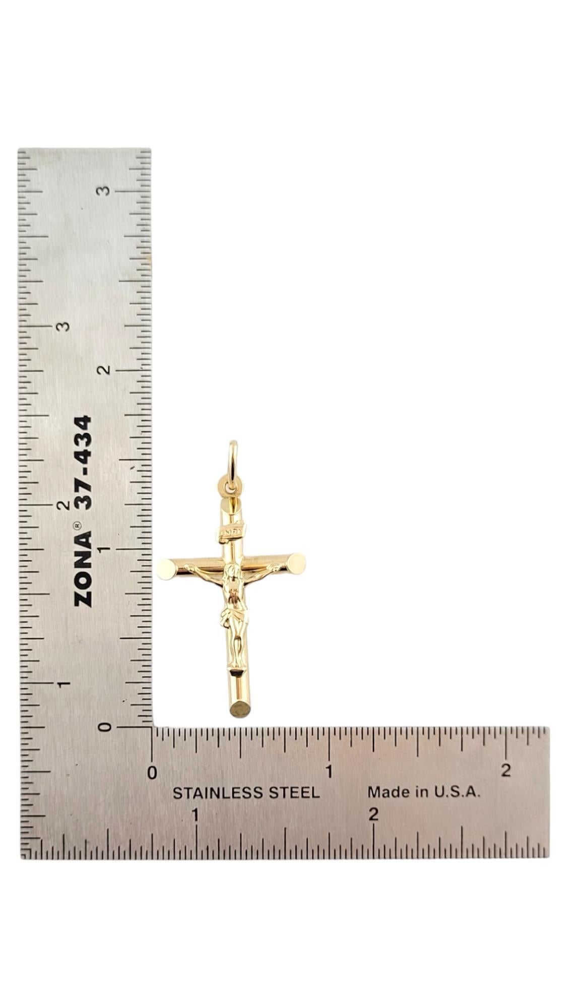 14K Yellow Gold Crucifix Pendant #16210 1