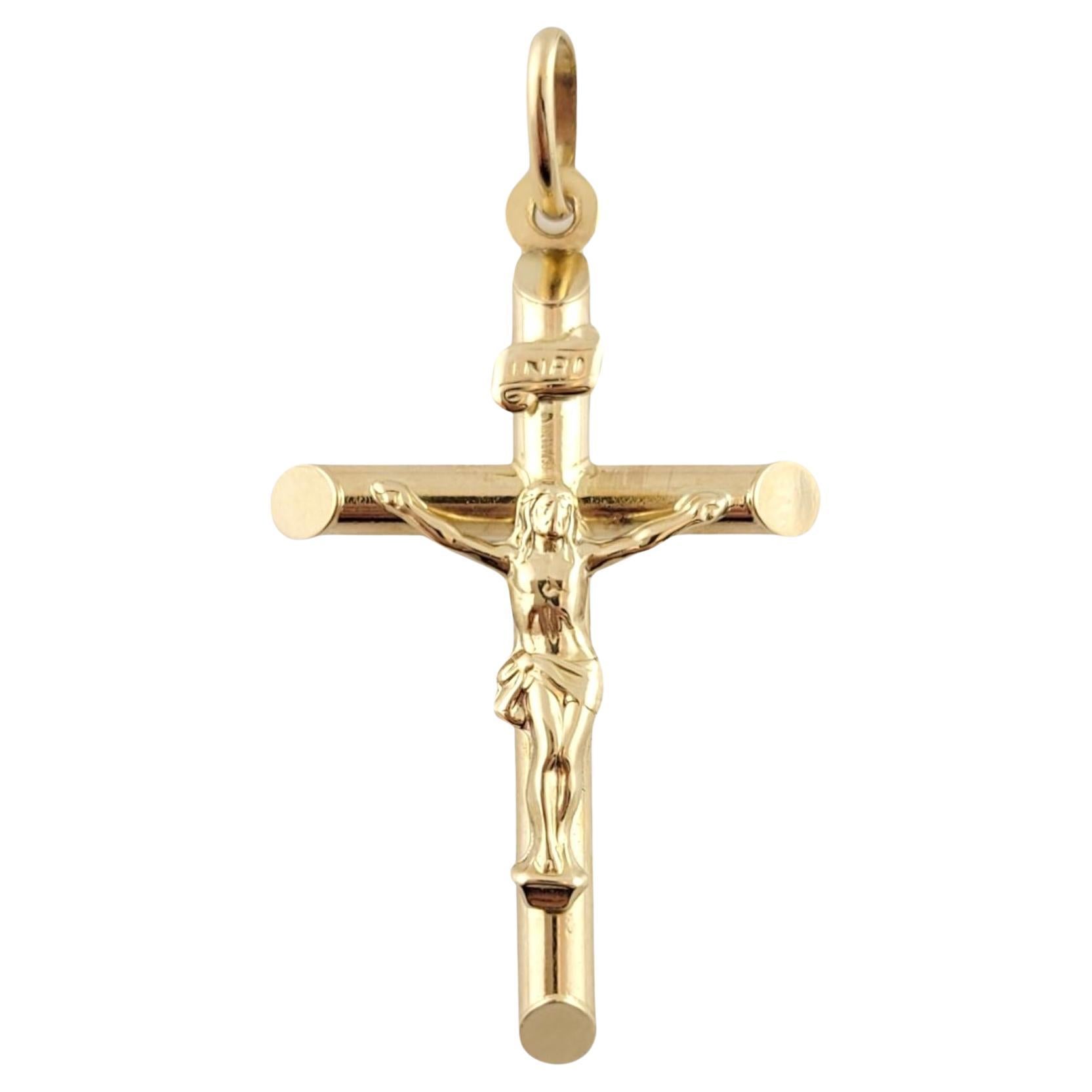 14K Yellow Gold Crucifix Pendant #16210