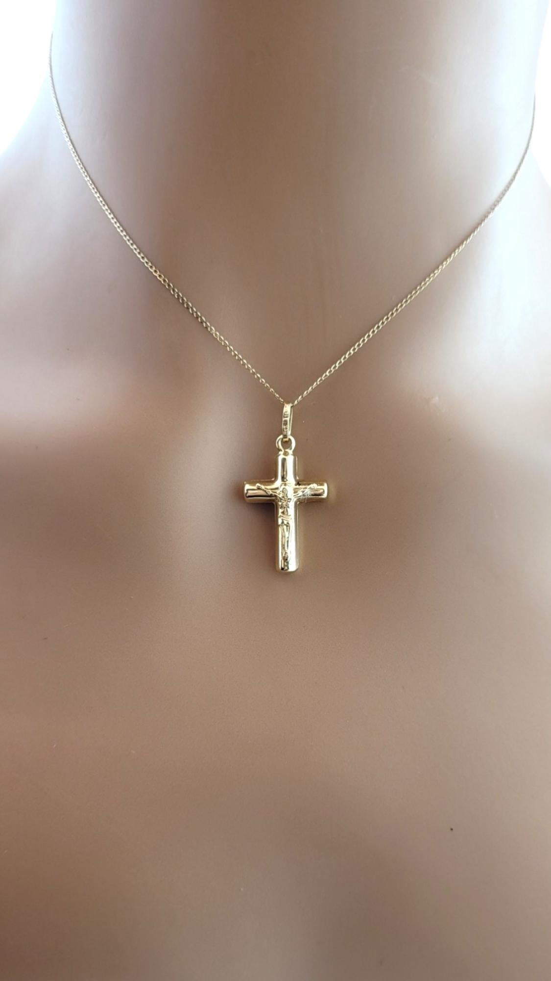 14K Yellow Gold Crucifix Pendant #16232 For Sale 1