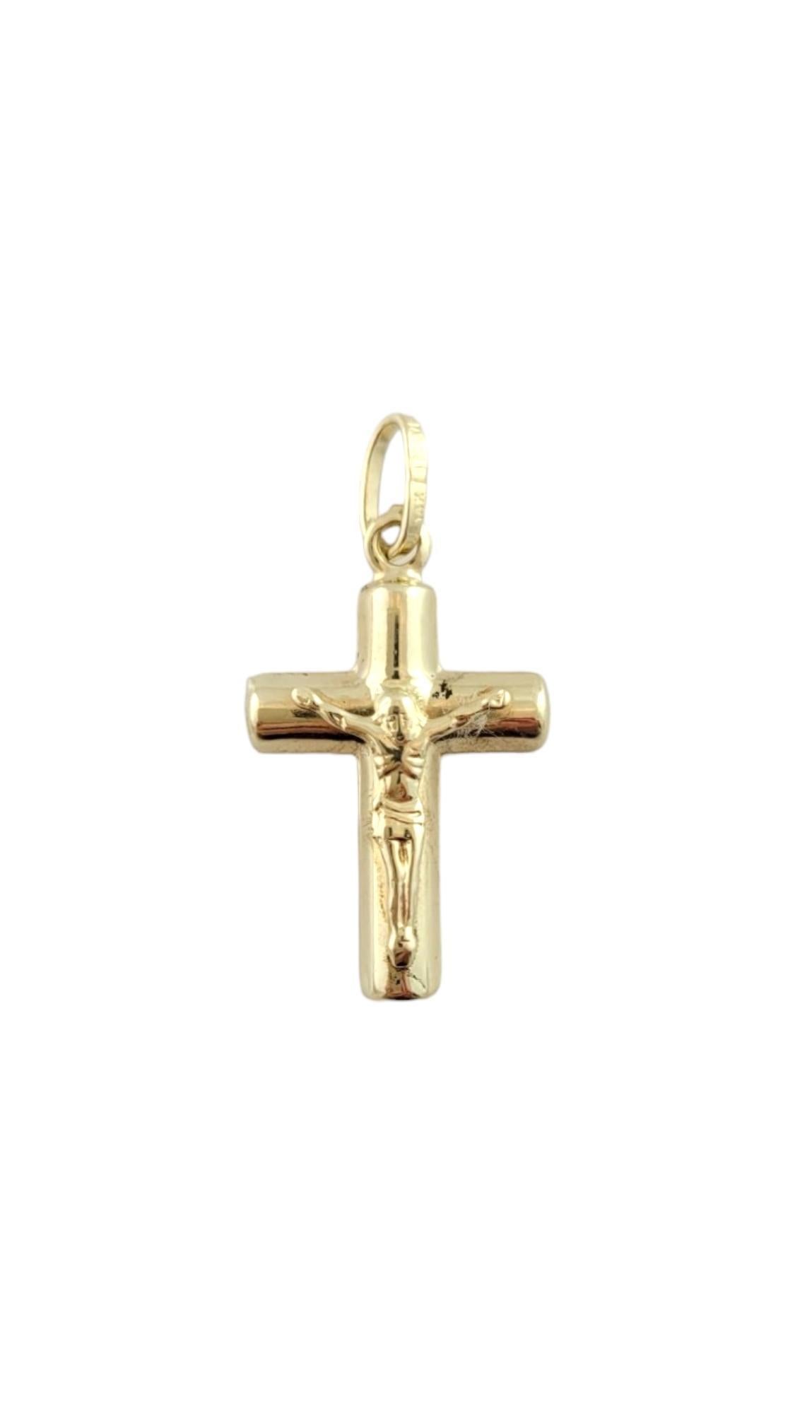 14K Yellow Gold Crucifix Pendant #16232 For Sale