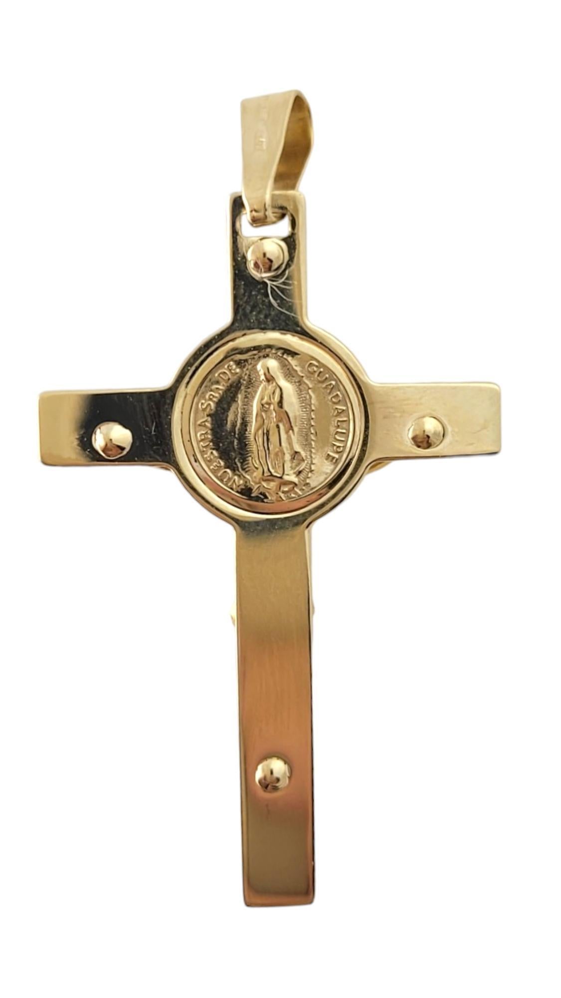 Women's 14K Yellow Gold Crucifix Pendant #16902 For Sale