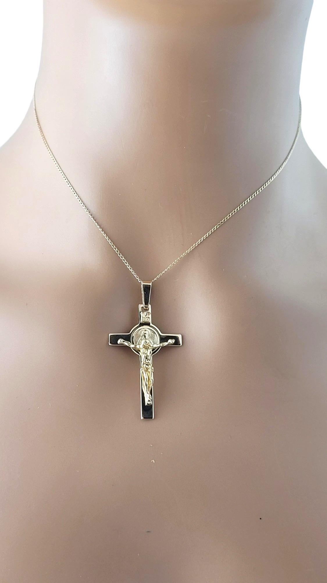 14K Yellow Gold Crucifix Pendant #16902 For Sale 4