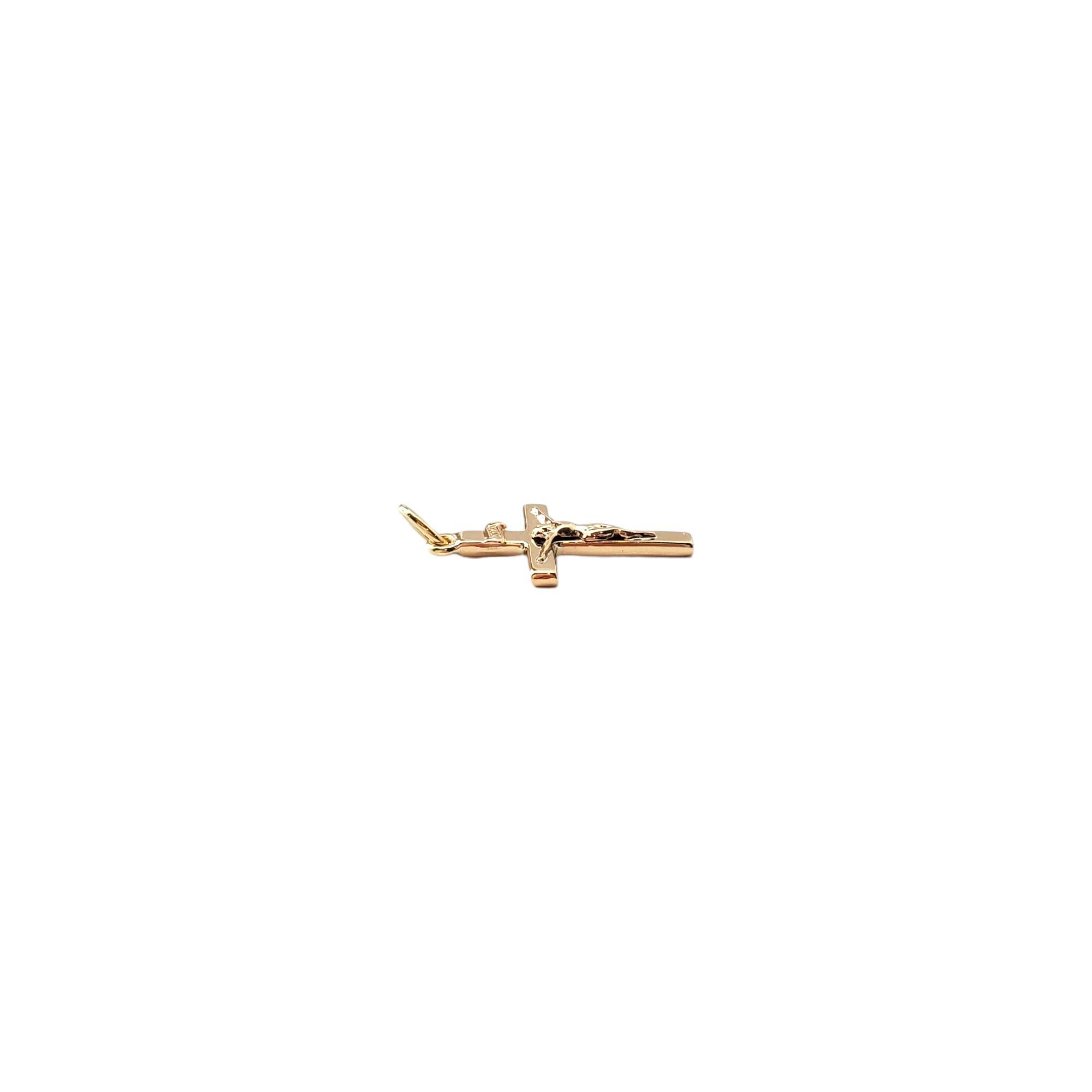 14K Yellow Gold Crucifix Pendant #17195 For Sale 2