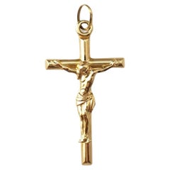 14K Yellow Gold Crucifix Pendant #18354