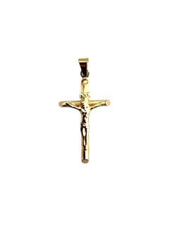 Ciondolo a forma di crocifisso in oro giallo 14K #22380