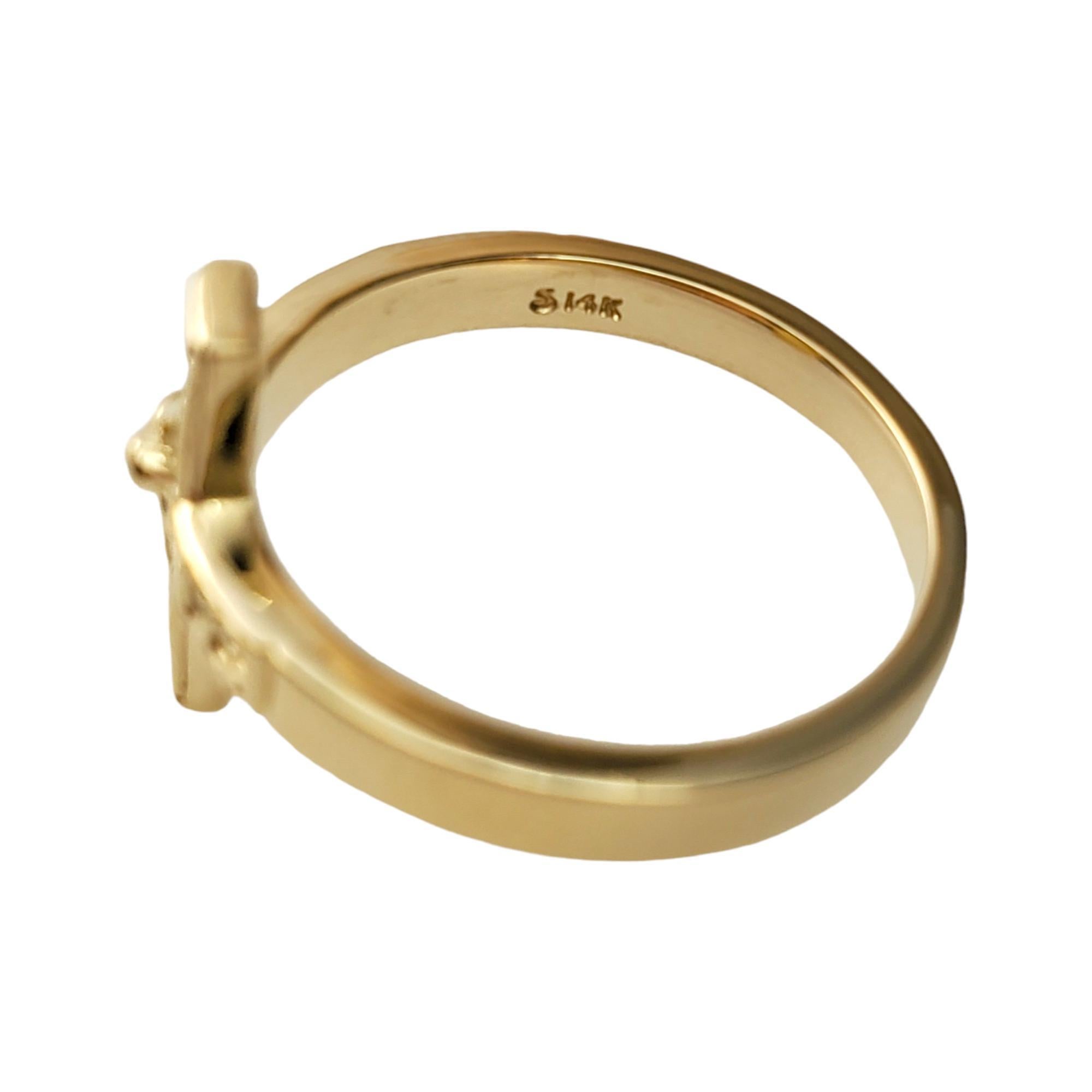 14K Yellow Gold Crucifix Ring #16592 For Sale 1