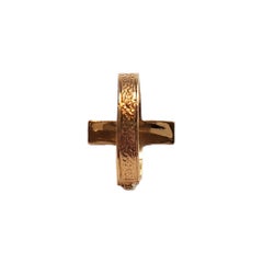 14K Yellow Gold Crucifix Ring #17324