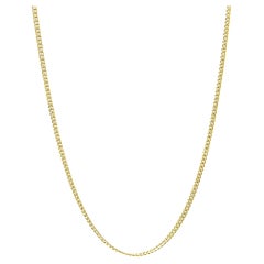 14K Gelbgold Kubanische Kette Halskette 22 Zoll