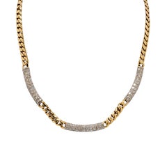 14k Yellow Gold Cuban Diamond Chain