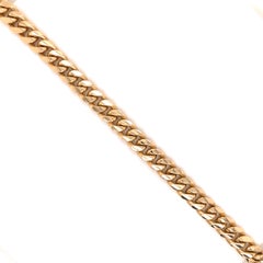 14 Karat Yellow Gold Cuban Link Bracelet