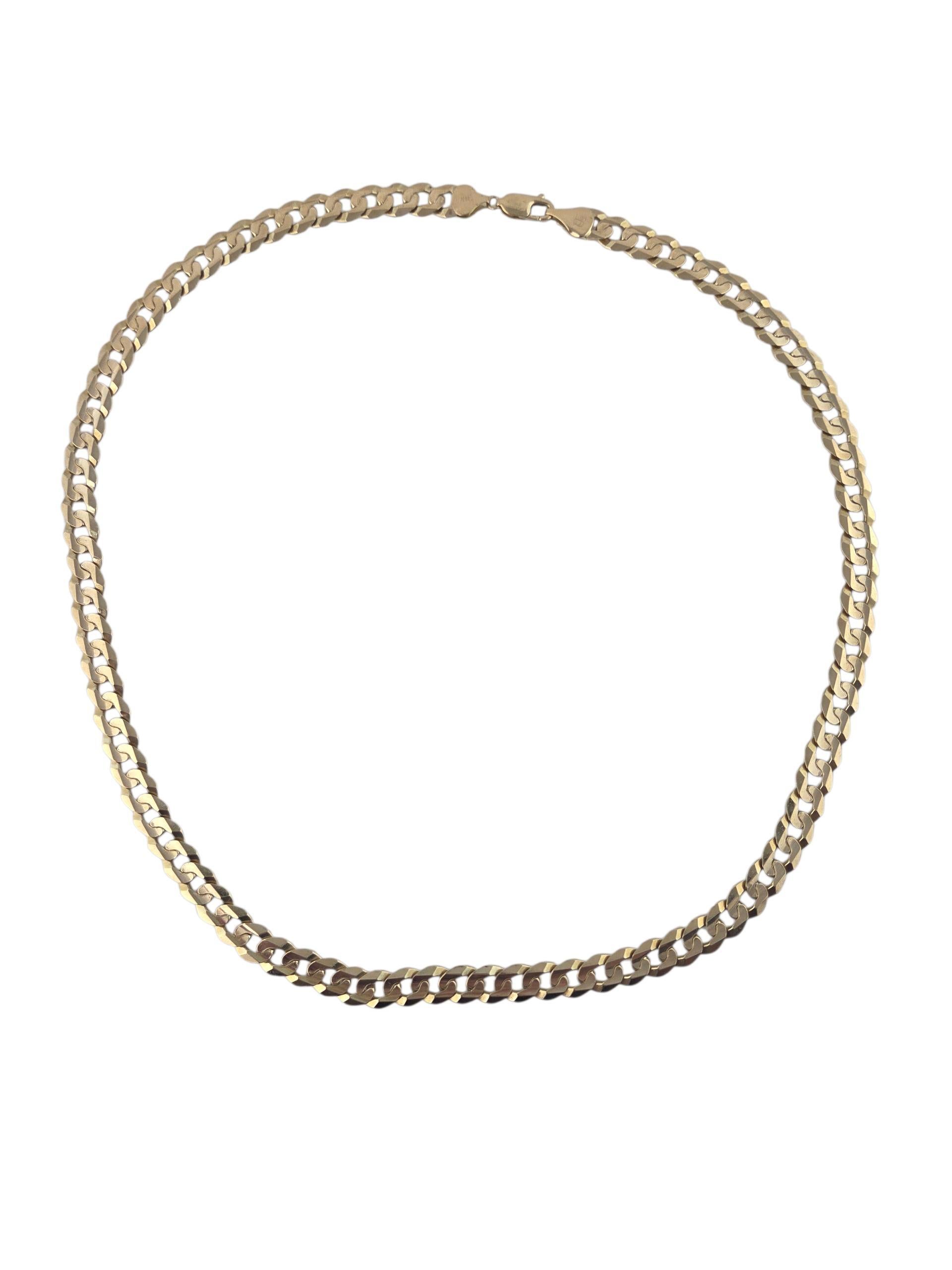 Chaîne à maillons cubains en or jaune 14K 22