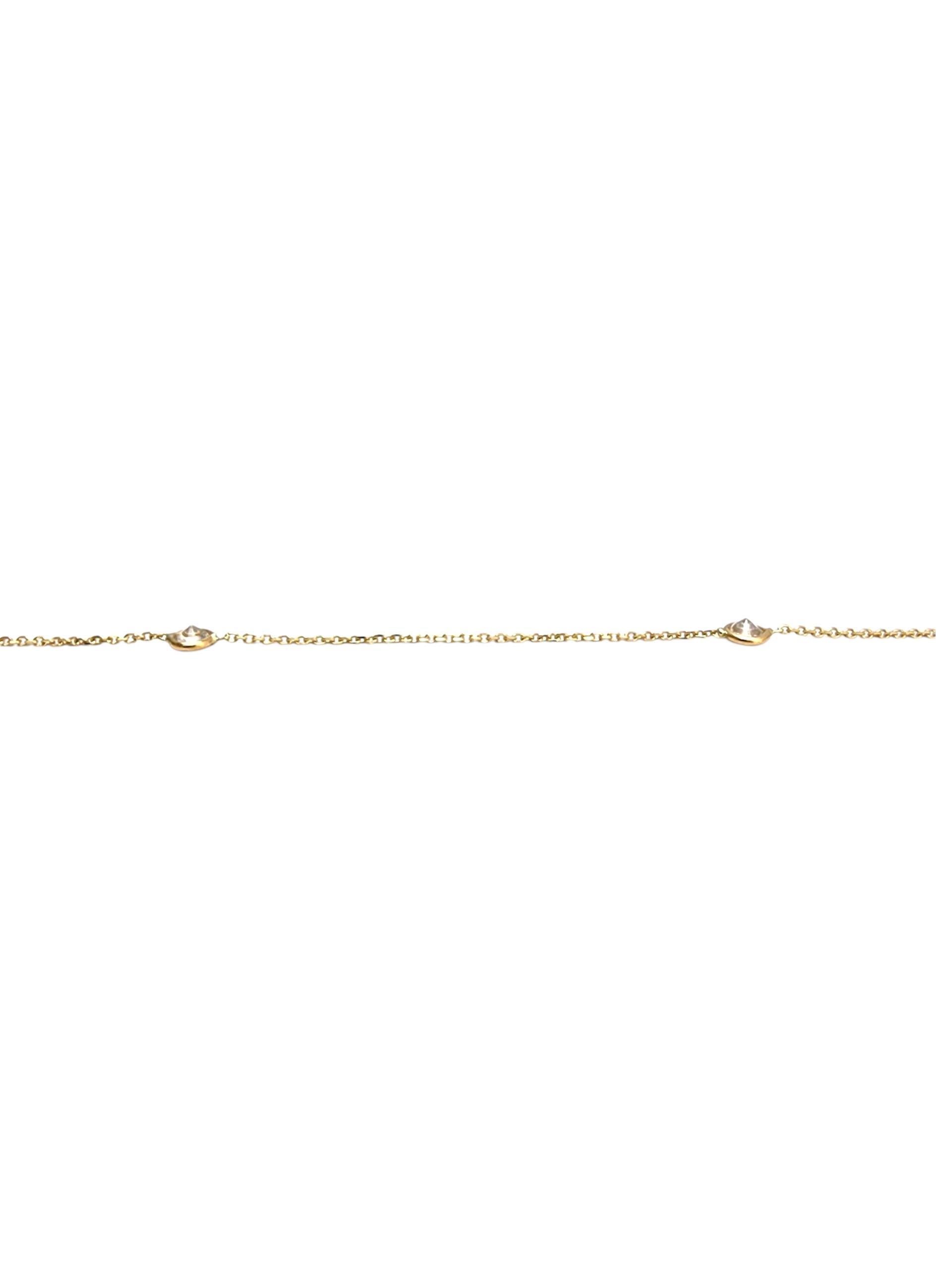 Collana con zirconi in oro giallo 14K da 16