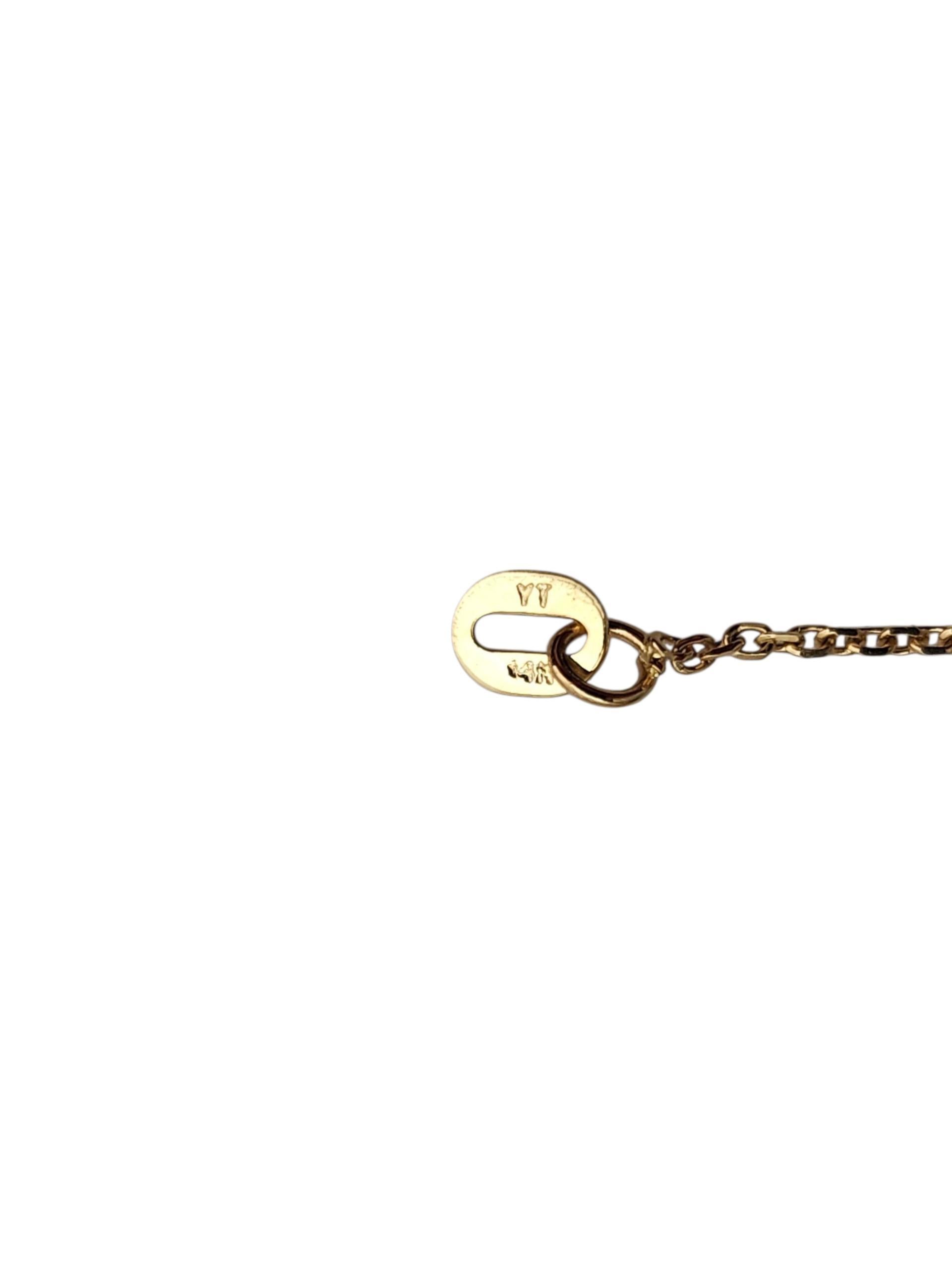 Donna Collana con zirconi in oro giallo 14K da 16