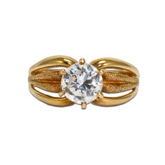 14K Yellow Gold Cubic Zirconia Ring 4.3g