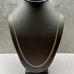 14K Yellow Gold Curb Chain 18in 2.6mm New