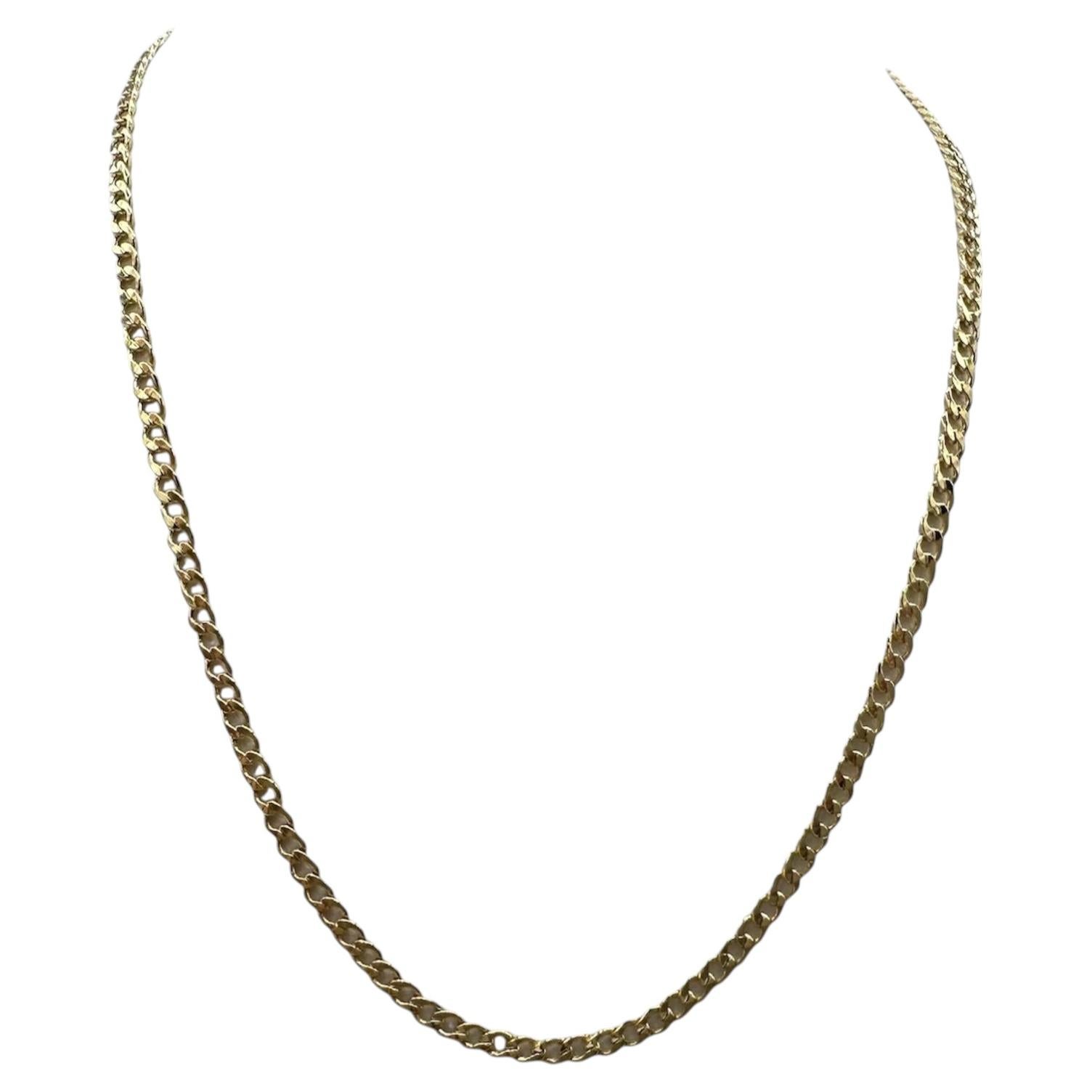 14K Yellow Gold Curb Chain 18in 2.6mm New