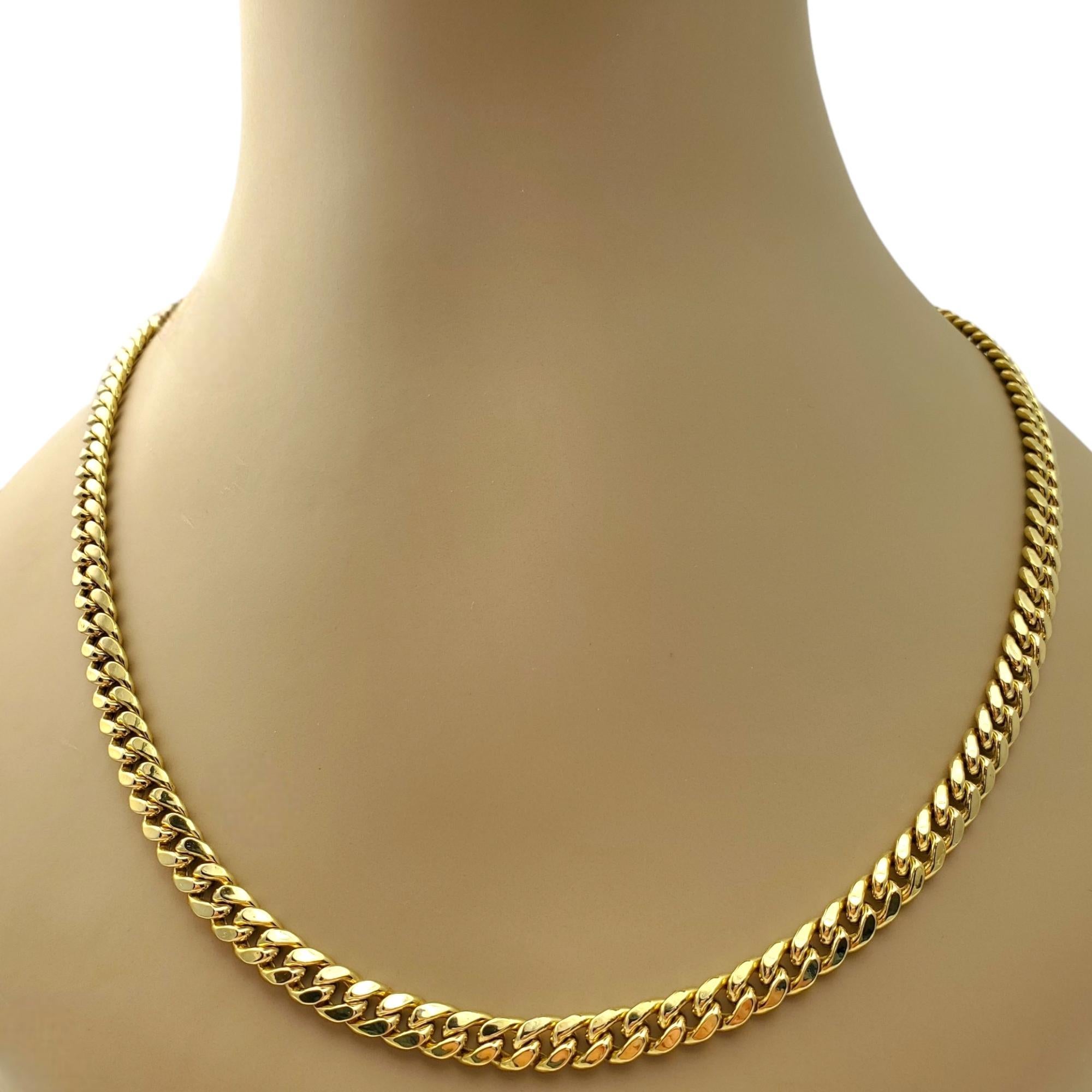 14K Yellow Gold Curb Chain 22