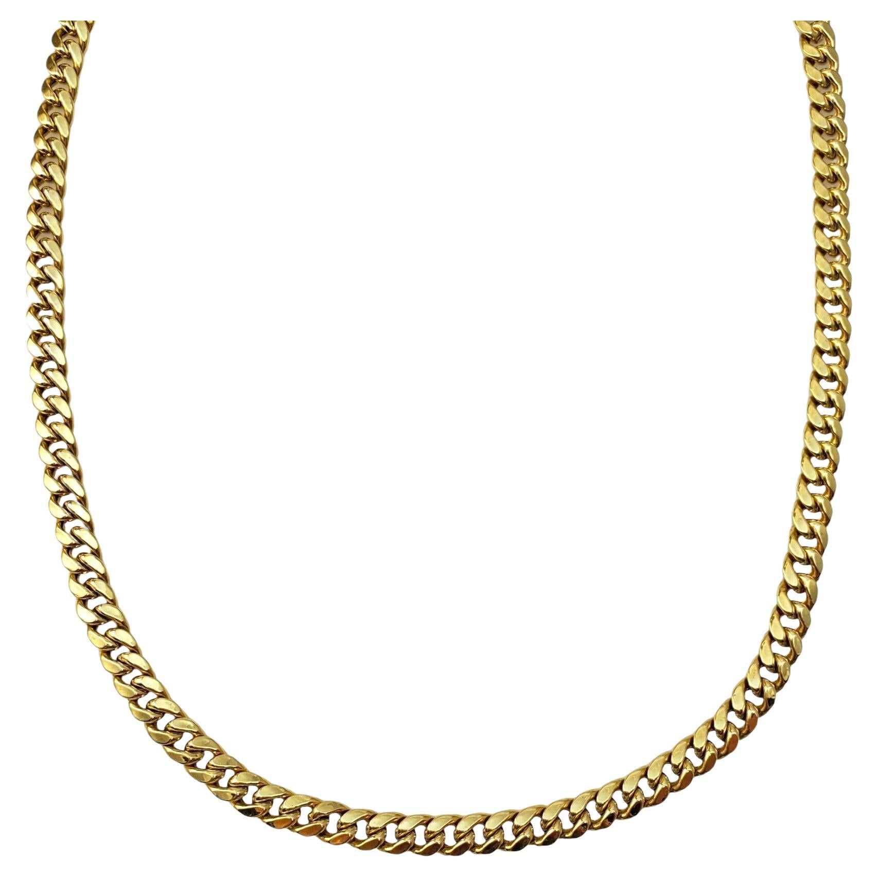 14K Yellow Gold Curb Chain 22" #16594 For Sale