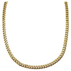Vintage 14K Yellow Gold Curb Chain 22" #16594
