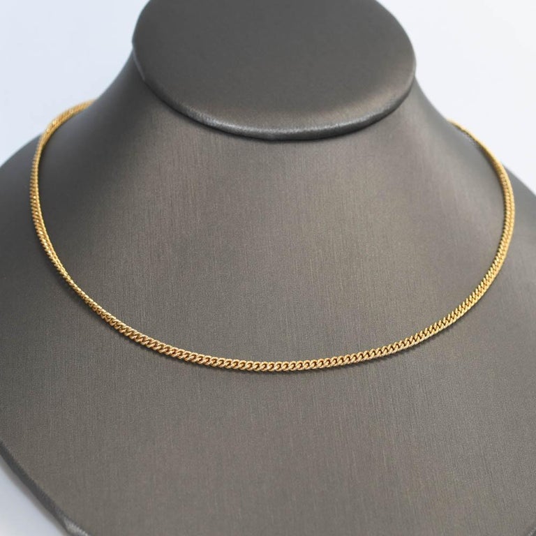 14k Yellow Gold Curb Link Necklace
Measures 24in x 2.1mm 
weighs 14.3gr