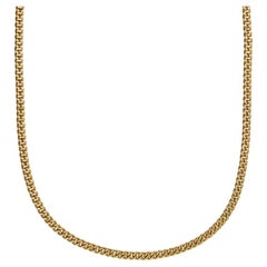 Vintage 14K Yellow Gold Curb Chain Necklace 24 inch, 14.3gr