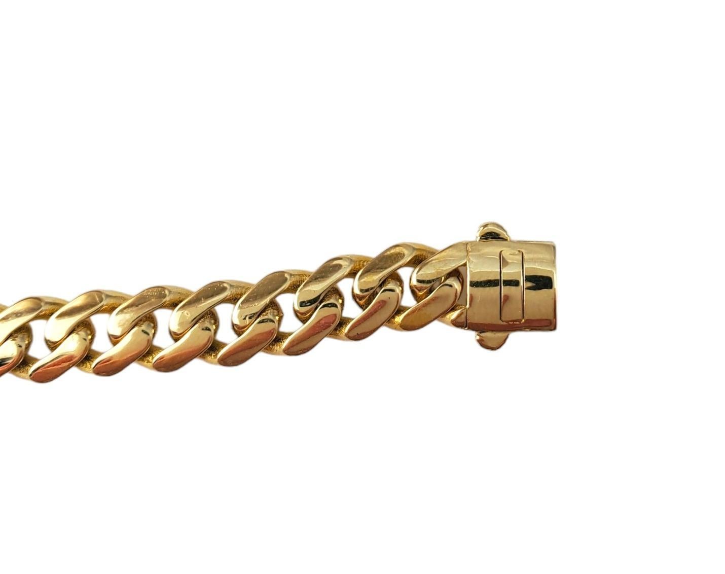 14K Yellow Gold Curb Link Chain Bracelet #17166 For Sale 2