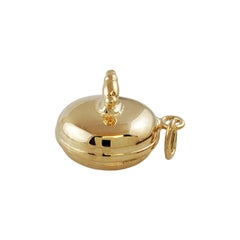 14K Yellow Gold Curling Weight Charm