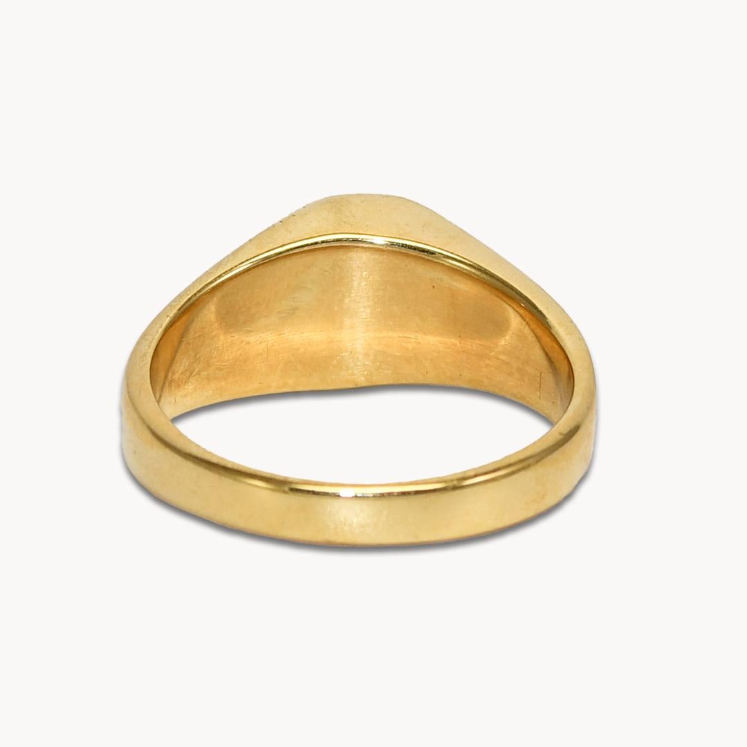 Bague en or jaune 14K à diamant courbé Excellent état - En vente à Laguna Beach, CA