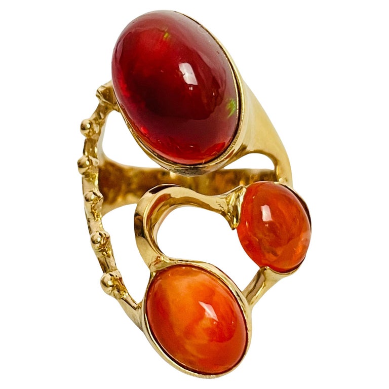 Bague Or Jaune Opale Ovale 10x8mm Ref. 38248