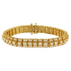 14 Karat Gelbgold Maßgeschneidertes Armband mit Diamanten