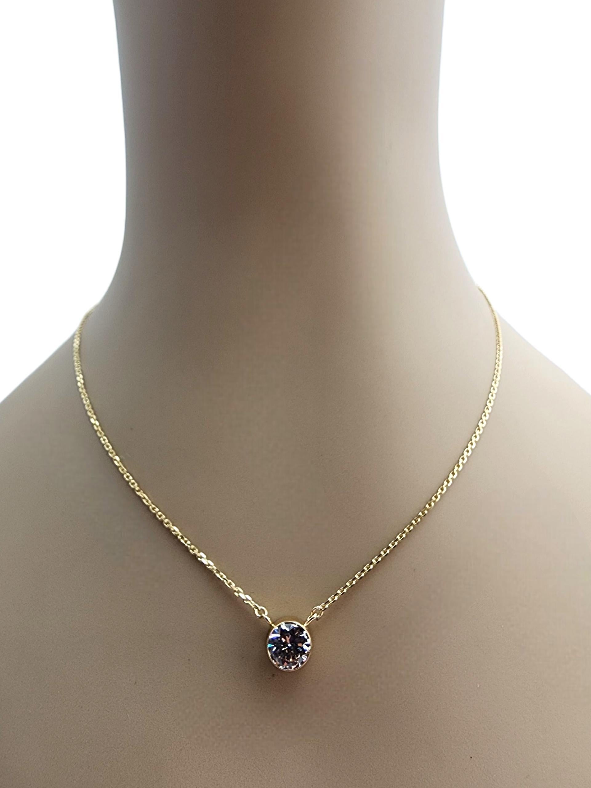 Collana con ciondolo in oro giallo 14K #22702 in vendita 1