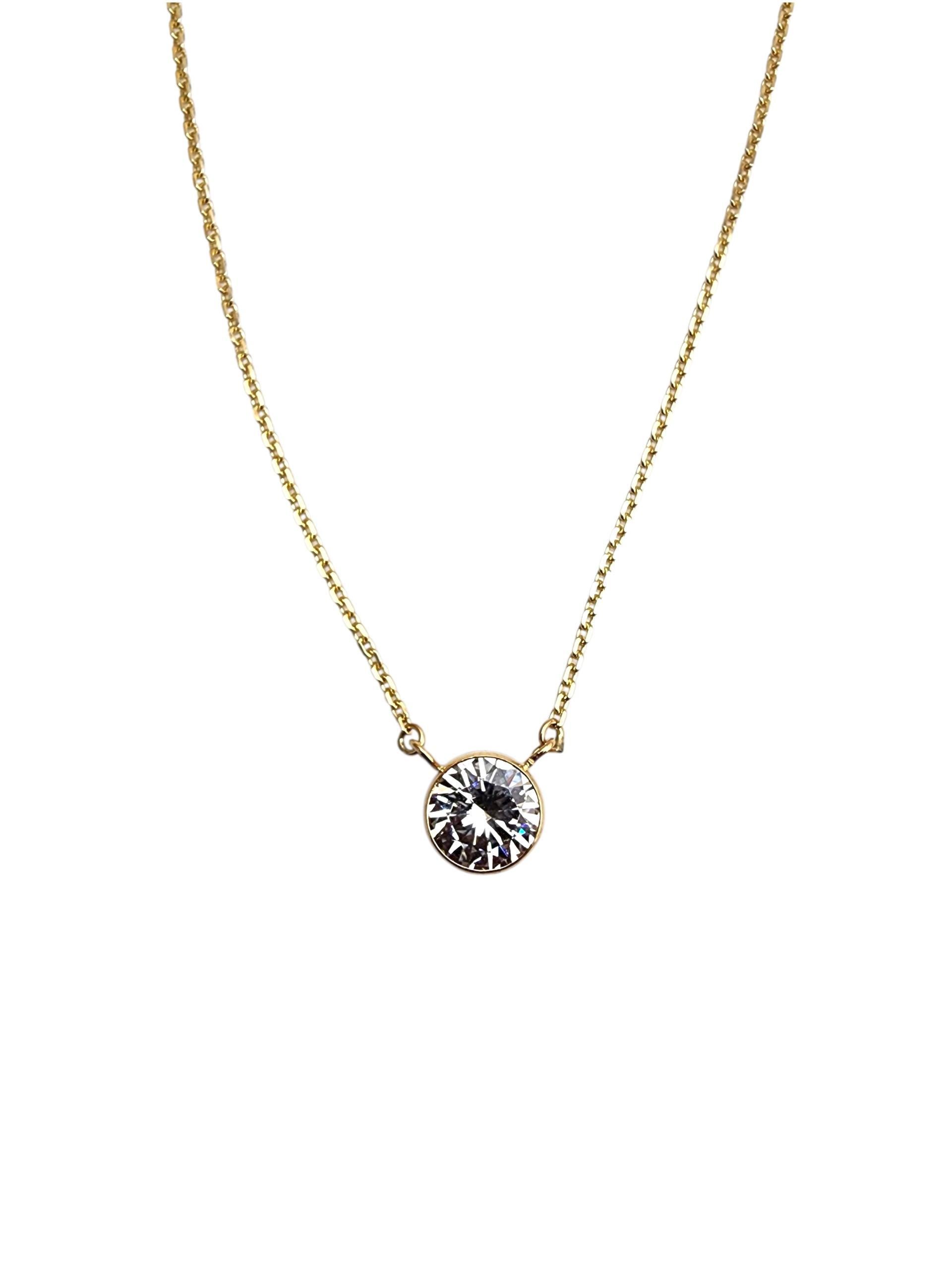 Collana con ciondolo in oro giallo 14K #22702 in vendita