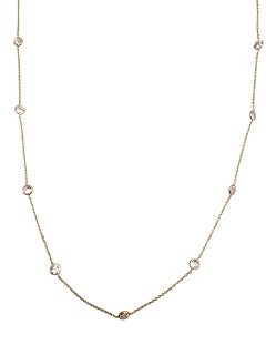 Collana Station in oro giallo 14K con CZ da 30,5" #22700