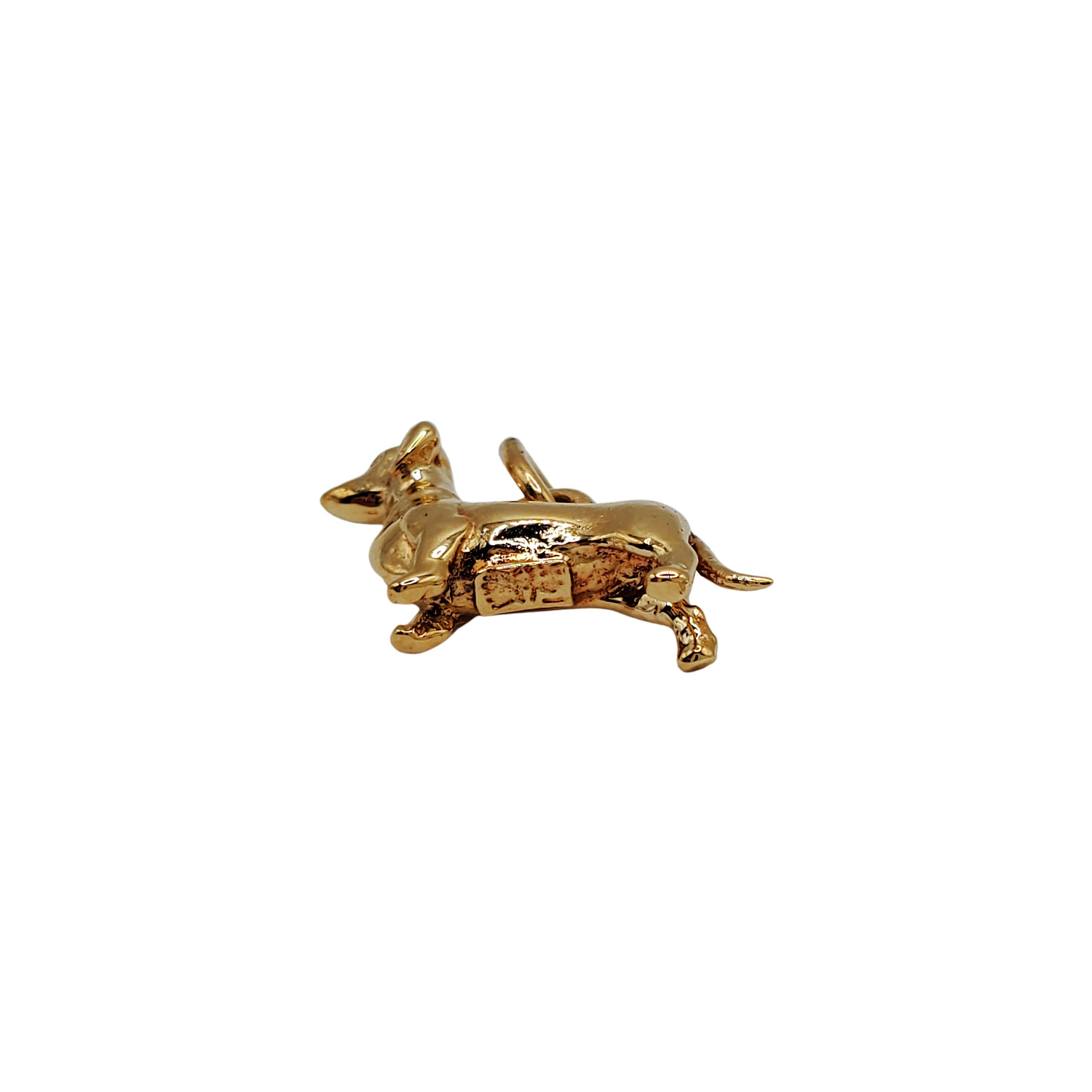 dachshund gold charm