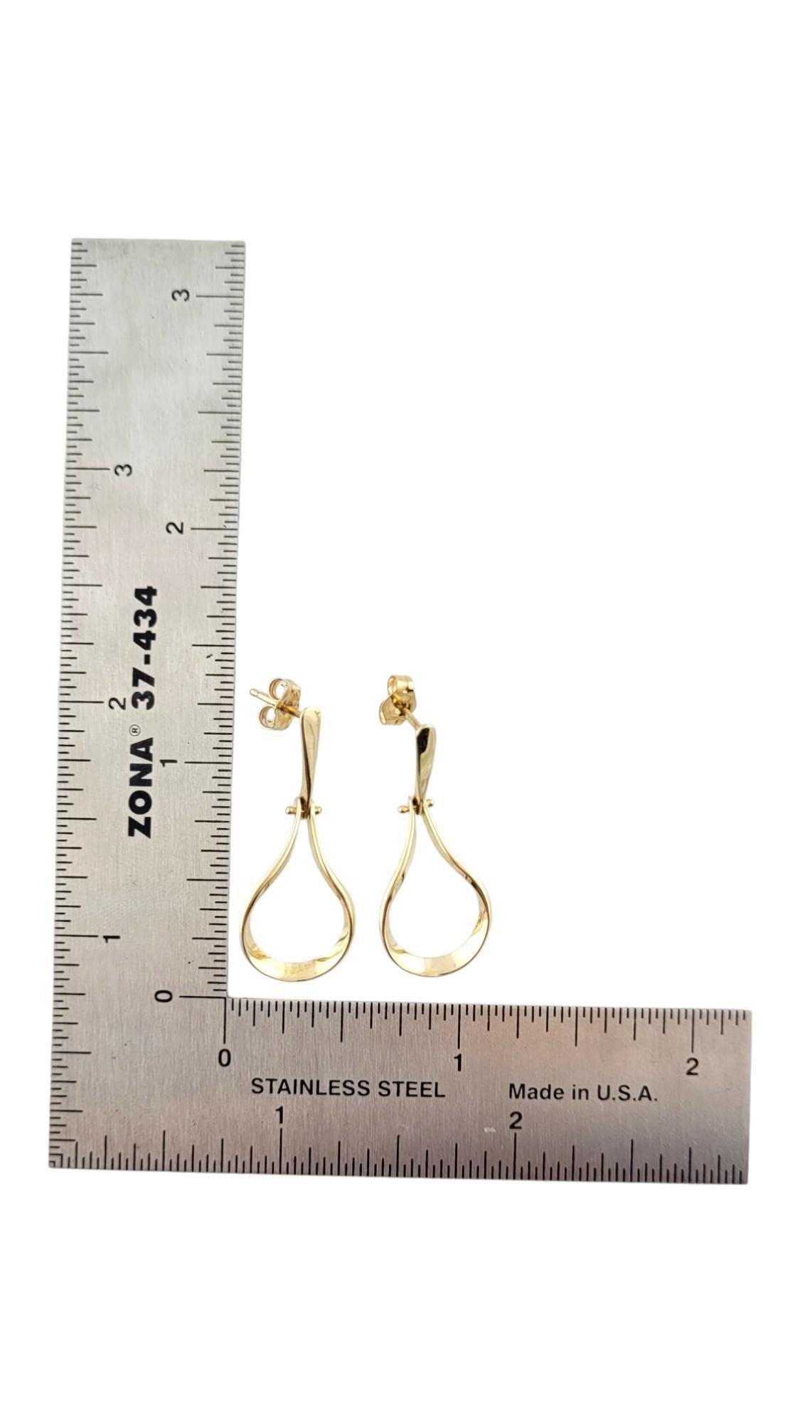 14K Yellow Gold Dangle Earrings #16131 For Sale 1