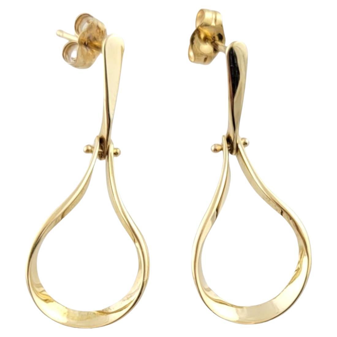 14K Yellow Gold Dangle Earrings #16131