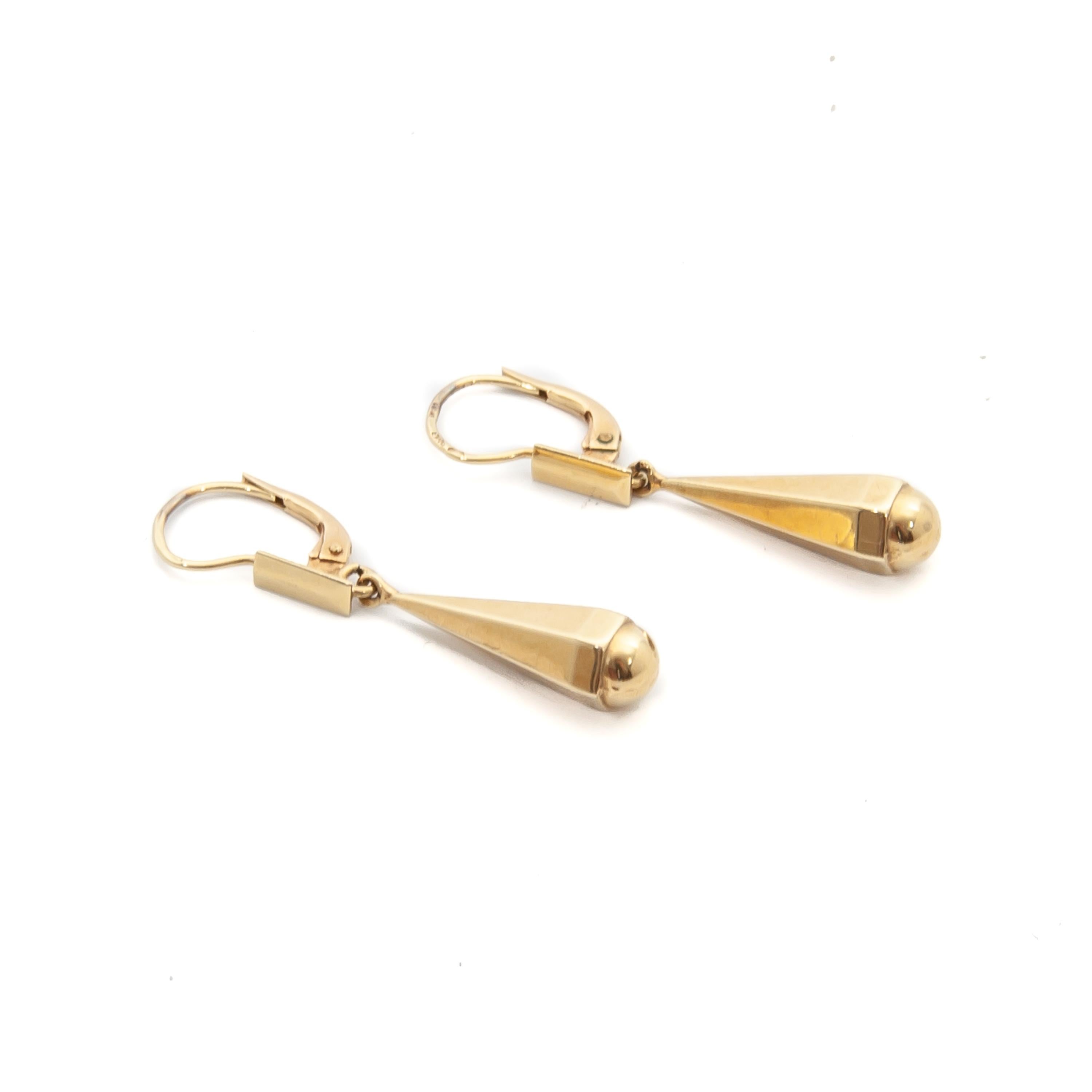 Vintage 14 Karat Gold baumeln Ohrringe 1