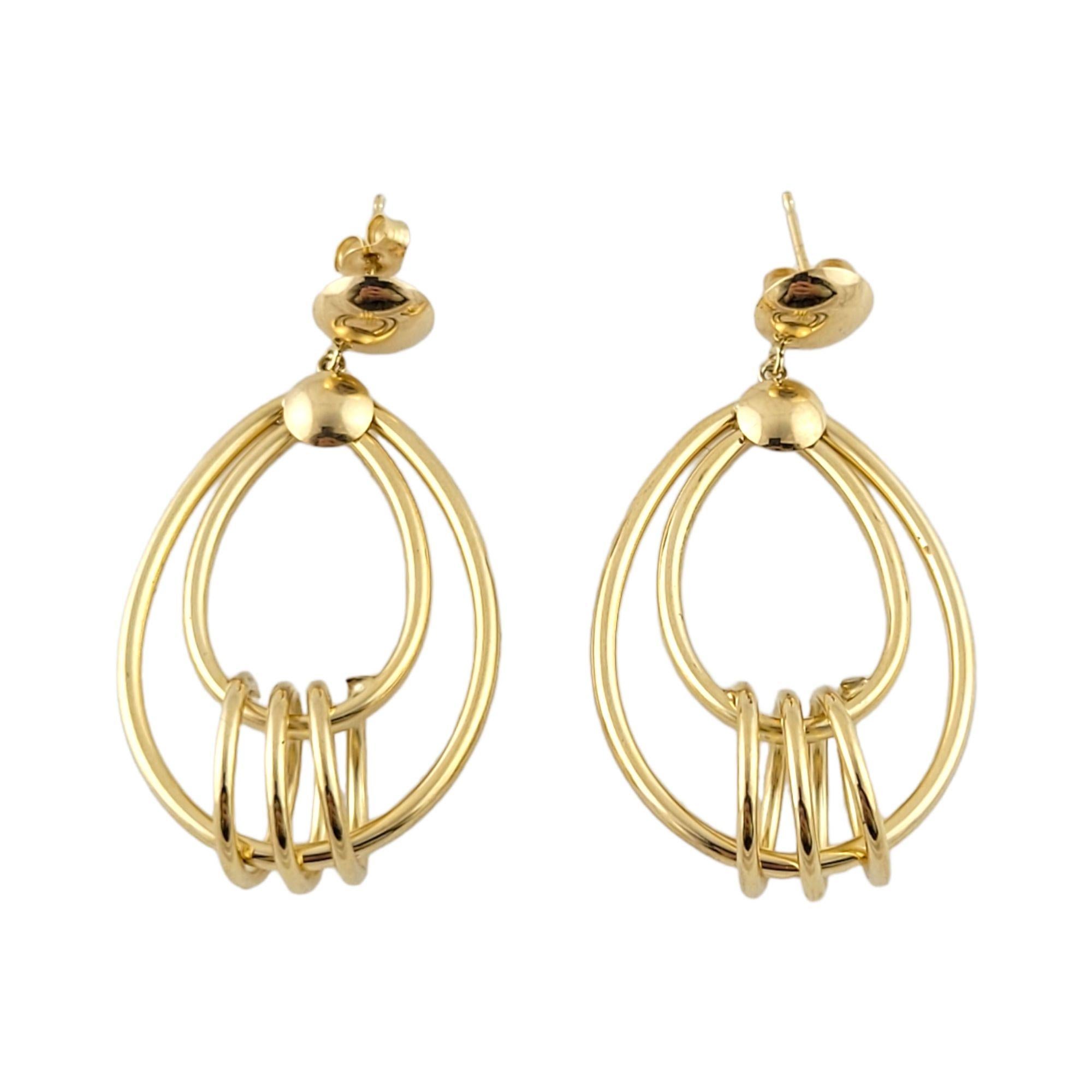 14K Yellow Gold Dangle Earrings In Good Condition For Sale In Washington Depot, CT