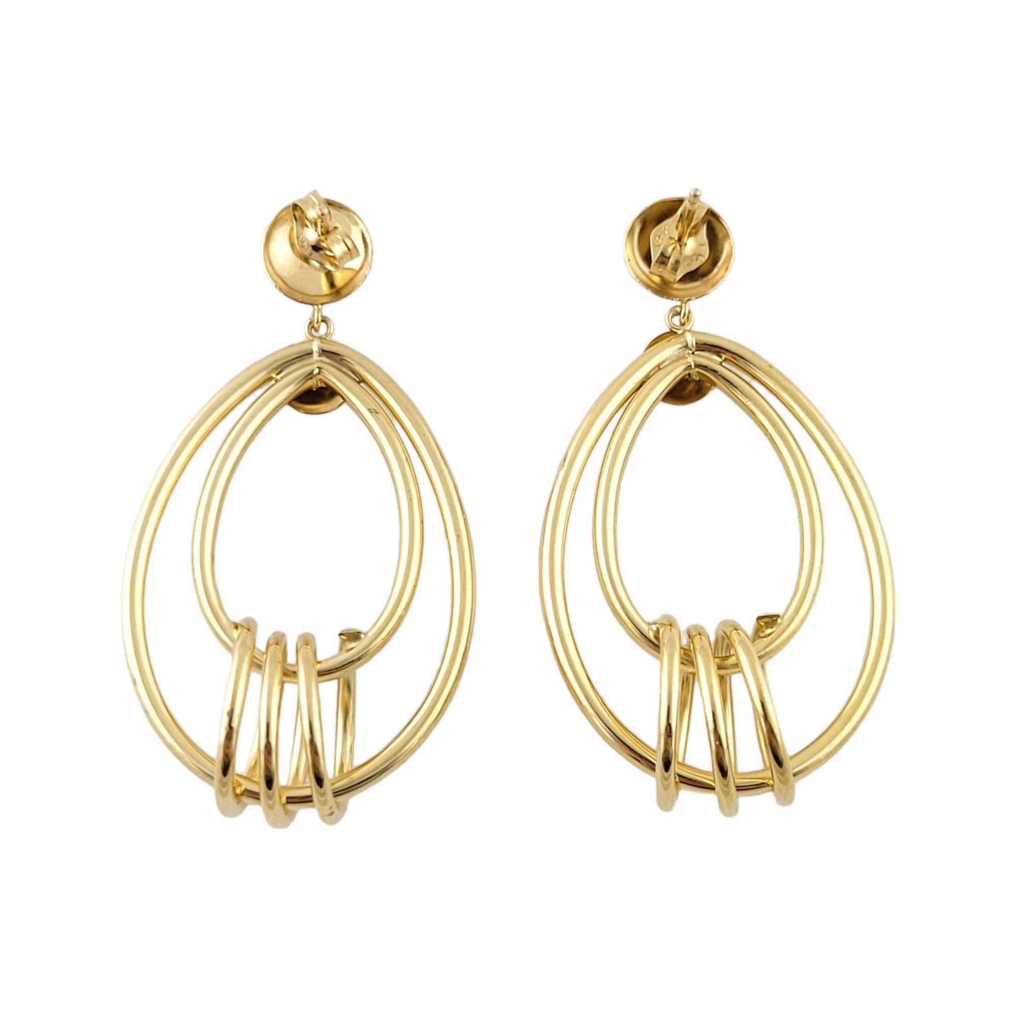 Women's 14K Yellow Gold Dangle Earrings For Sale