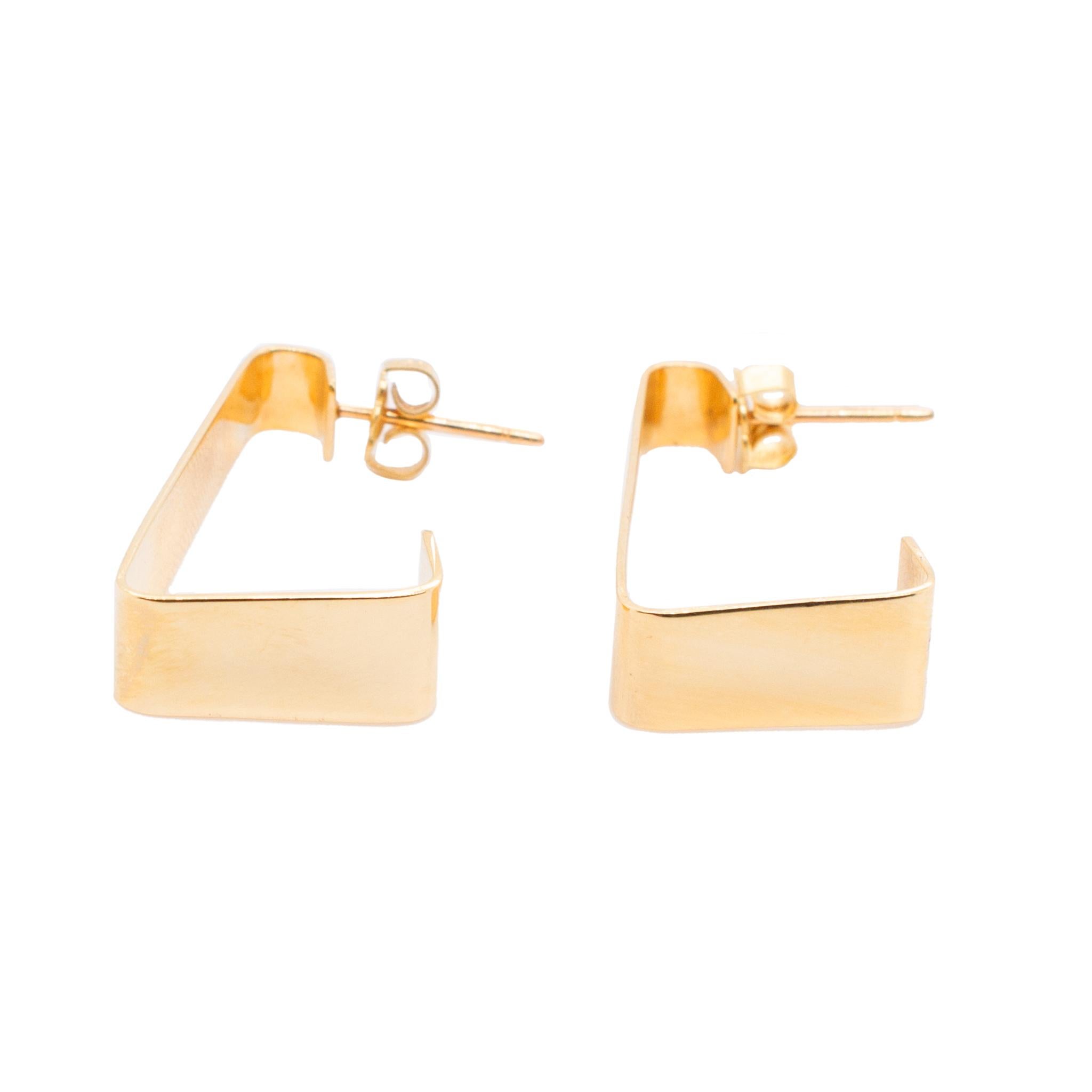 14K Yellow Gold Dangle Earrings 1