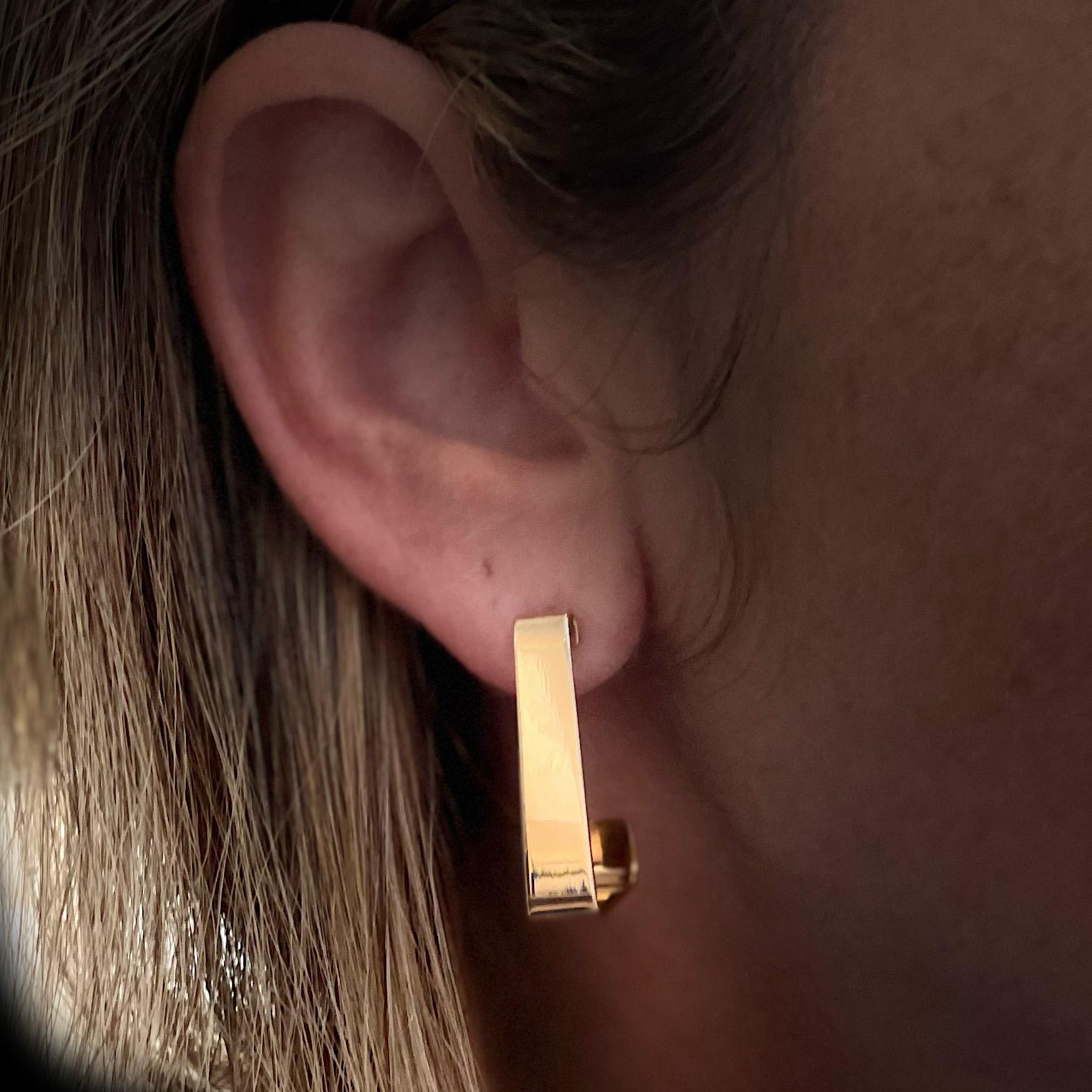 14K Yellow Gold Dangle Earrings 3