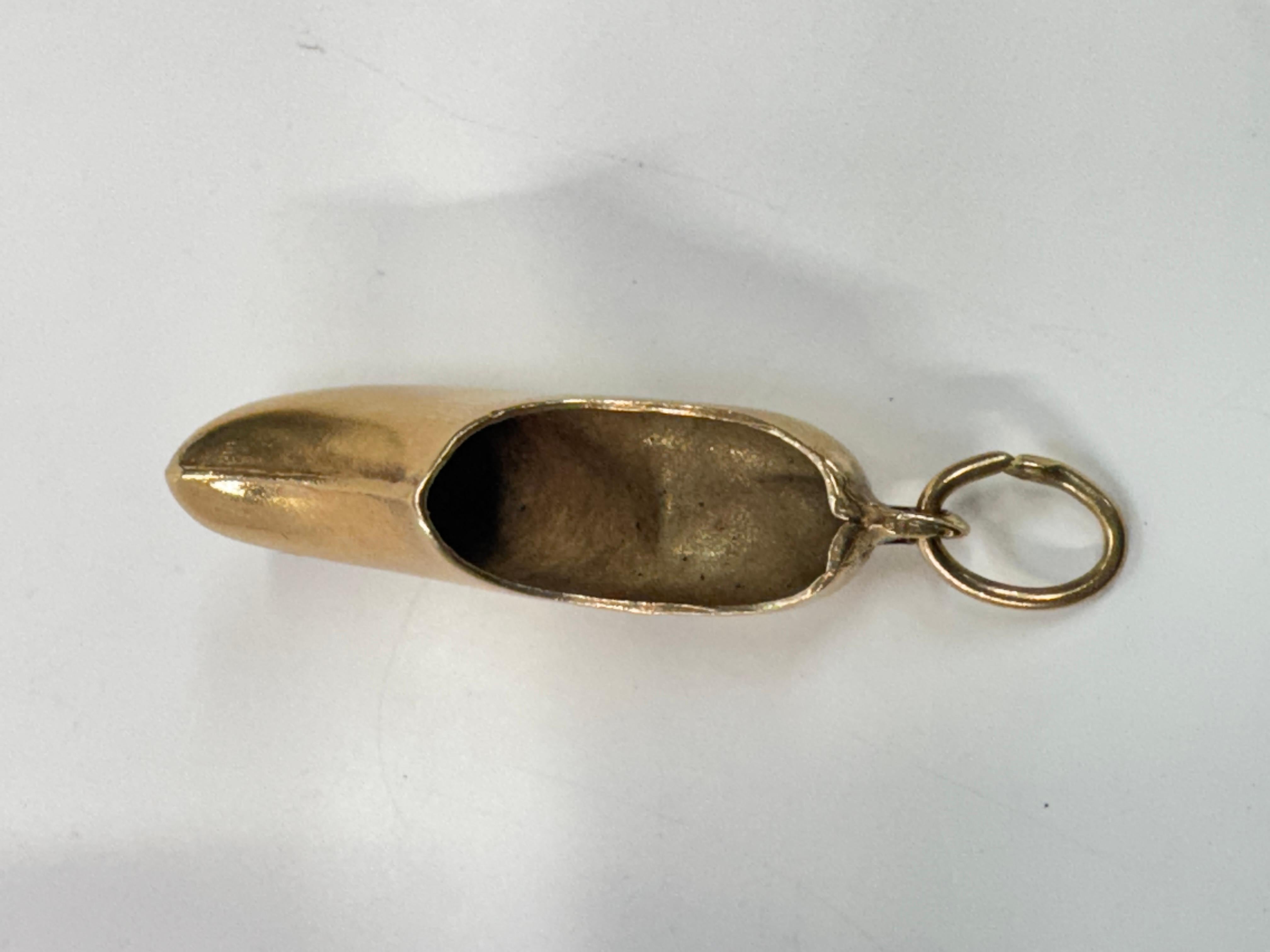 Pendentif/bracelet sabot danois en or jaune 14K en vente 3