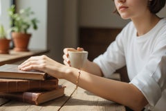 14K Yellow Gold Delicate Tina Heart Station Bracelet