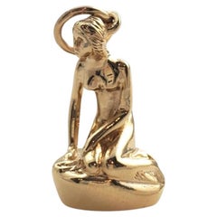  14K Yellow Gold Denmark Mermaid Charm #16011