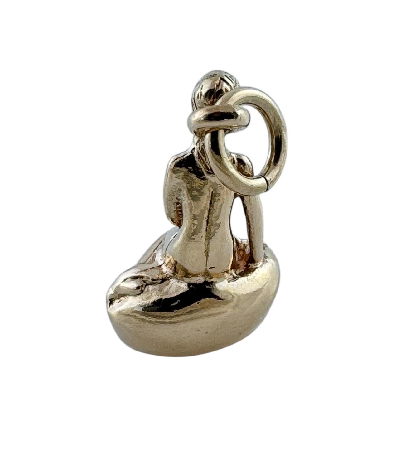 Breloque/pendentif danois The Little Mermaid Statue en or jaune 14 carats n° 19603 Bon état - En vente à Washington Depot, CT