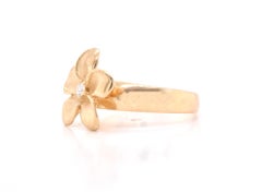 14 Karat Yellow Gold Denny Wong Plumeria Ring