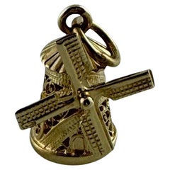 14K Yellow Gold Detailed Windmill Charm #19623