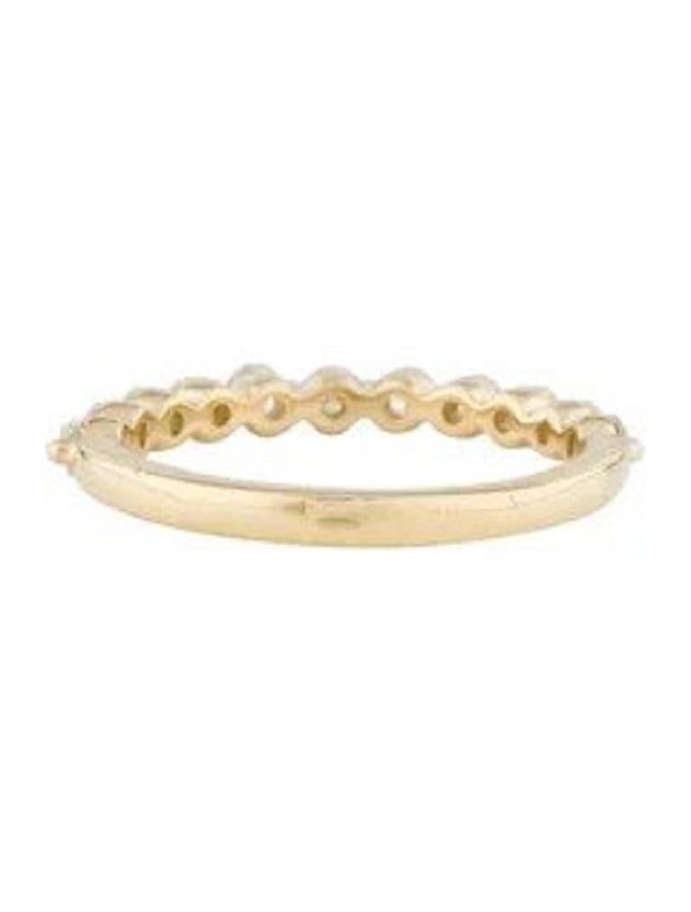 Contemporary 14K Yellow Gold Diamond 0.50ct Band for Her For Sale