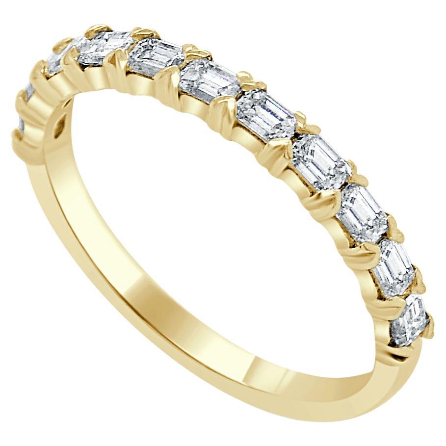 14K Yellow Gold Diamond 0.75ct Band for Her