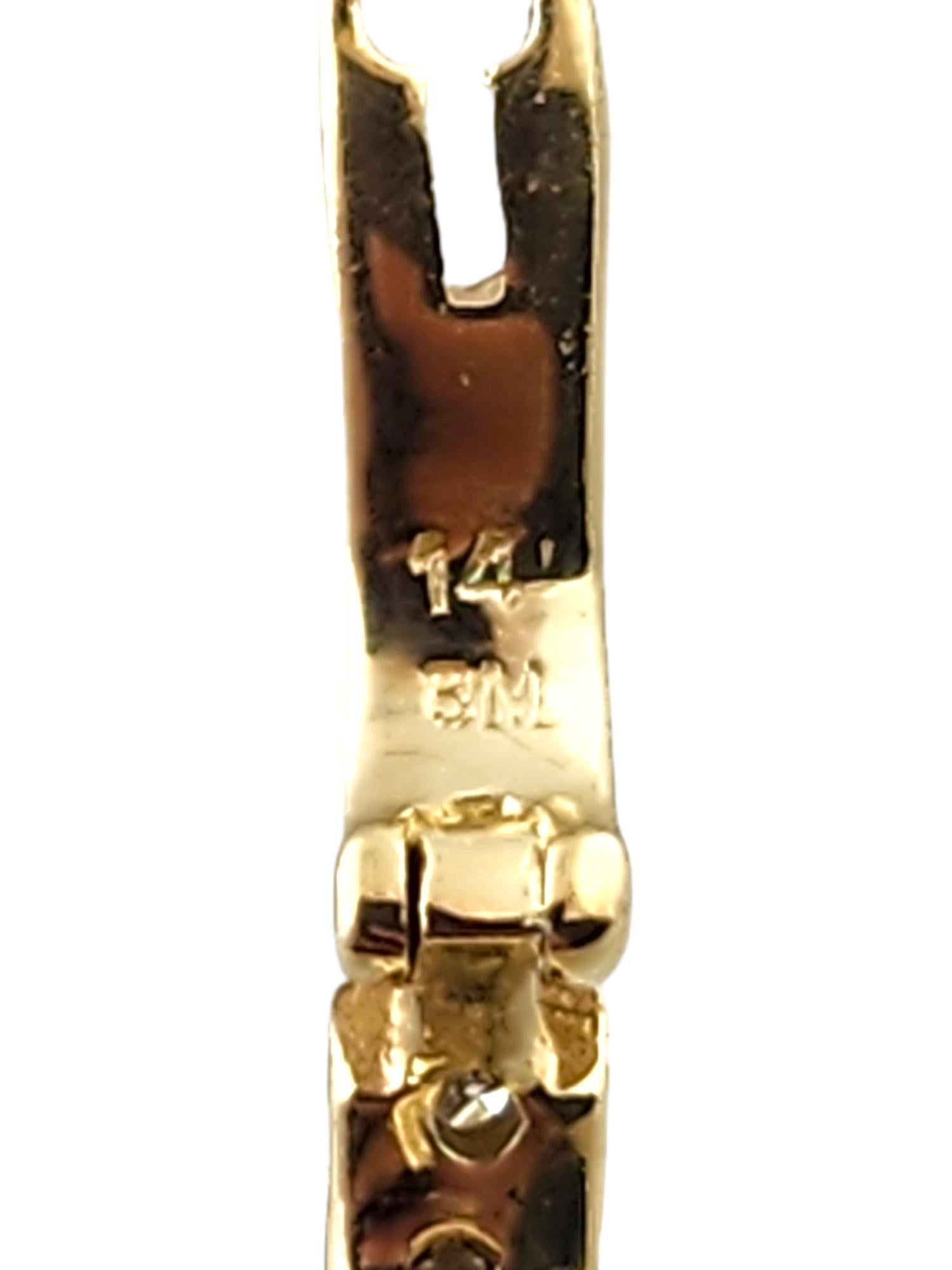 Women's 14K Yellow Gold Diamond and Blue Topaz Pendant #18286 For Sale